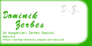 dominik zerbes business card